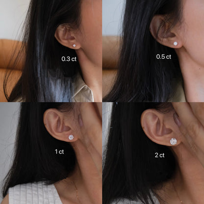 Four-Prong Moissanite Earrings