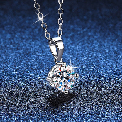 Four-Prong Moissanite Necklace