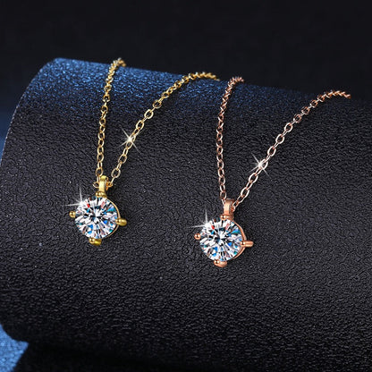 Four-Prong Moissanite Necklace