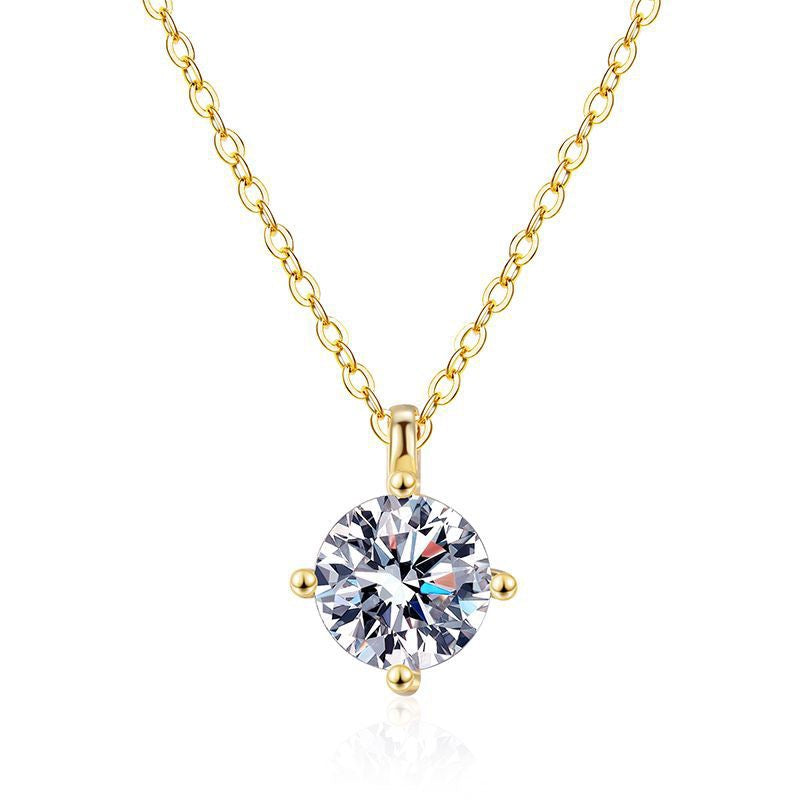Four-Prong Moissanite Necklace