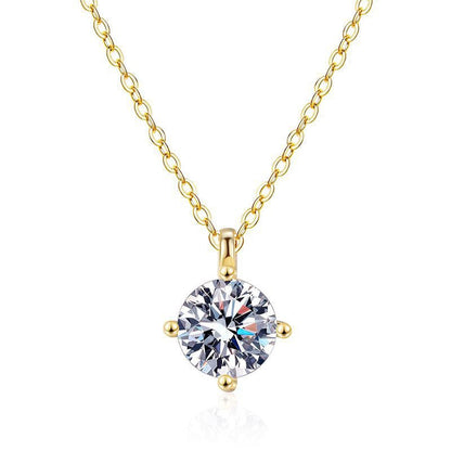 Four-Prong Moissanite Necklace