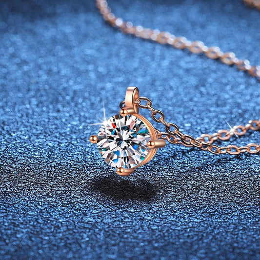 Four-Prong Moissanite Necklace