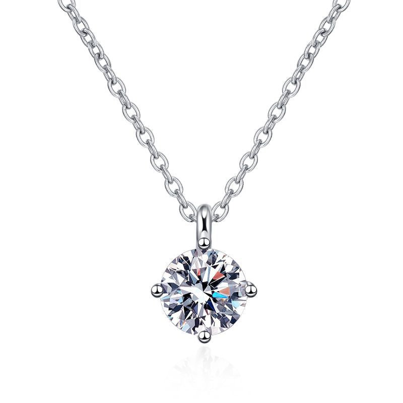 Four-Prong Moissanite Necklace