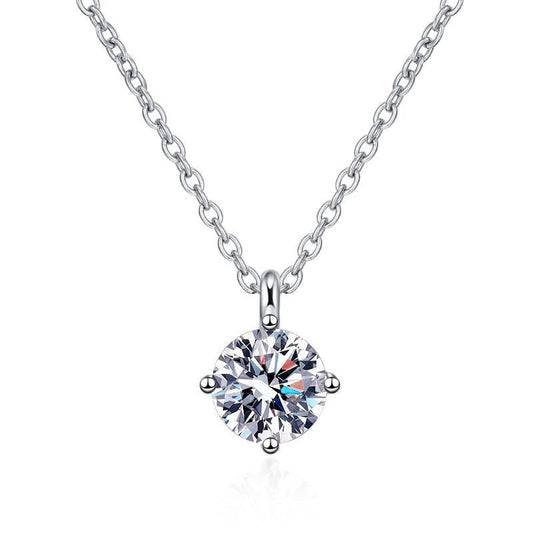 Four-Prong Moissanite Necklace