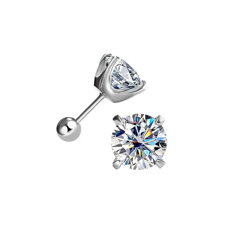 Four-Prong Moissanite Earrings