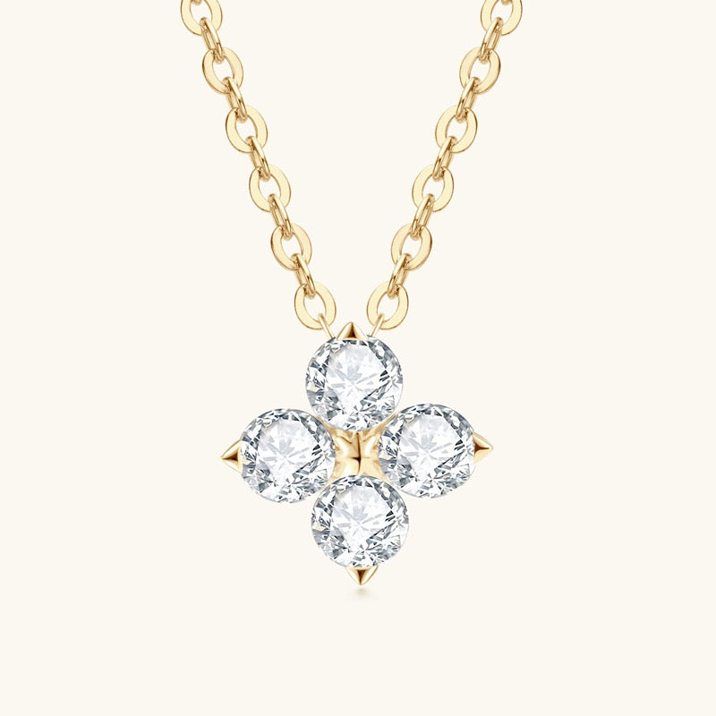 Moissanite Clover Necklace