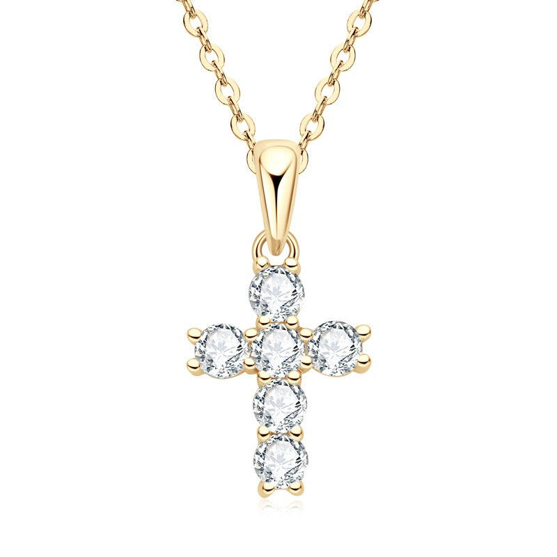 Moissanite Cross Necklace