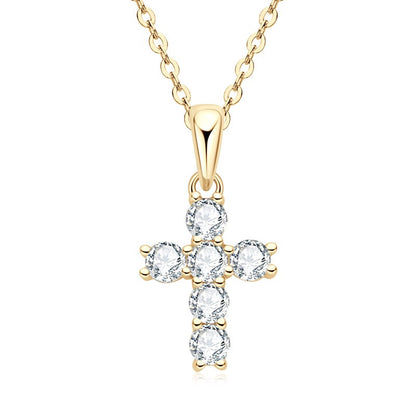 Moissanite Cross Necklace