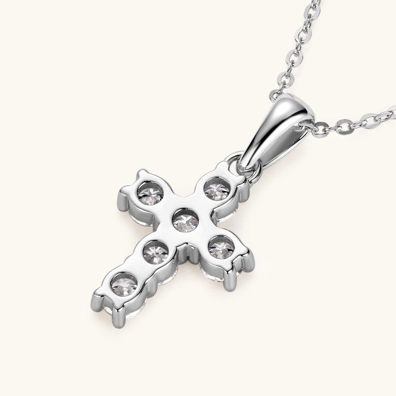 Moissanite Cross Necklace
