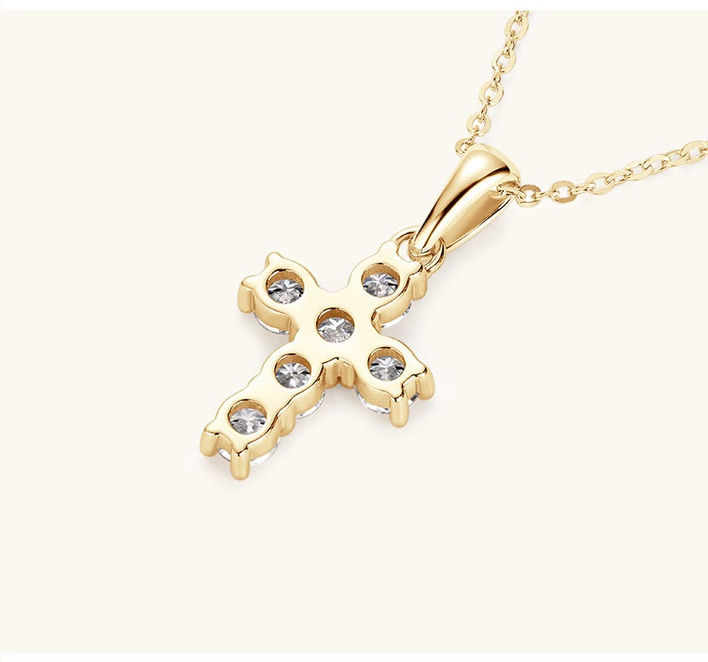 Moissanite Cross Necklace