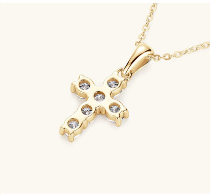 Moissanite Cross Necklace