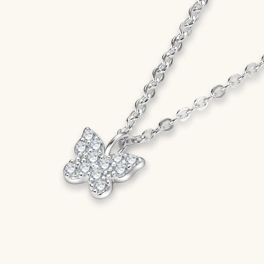 Butterfly Spark Moissanite Necklace