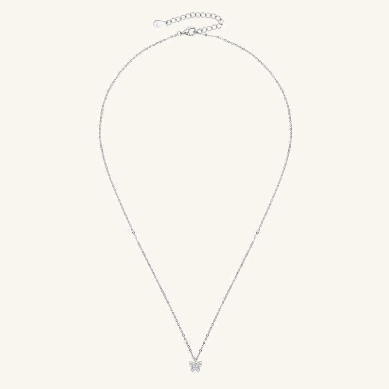 Butterfly Spark Moissanite Necklace
