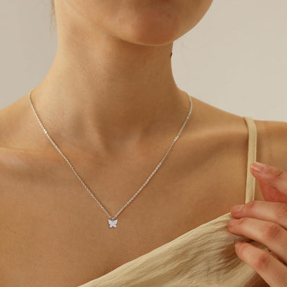 Butterfly Spark Moissanite Necklace