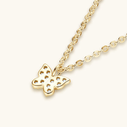 Butterfly Spark Moissanite Necklace