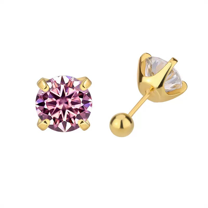Four-Prong Moissanite Earrings
