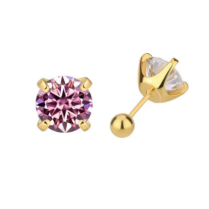 Four-Prong Moissanite Earrings