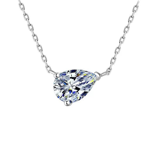 Teardrop Moissanite Necklace
