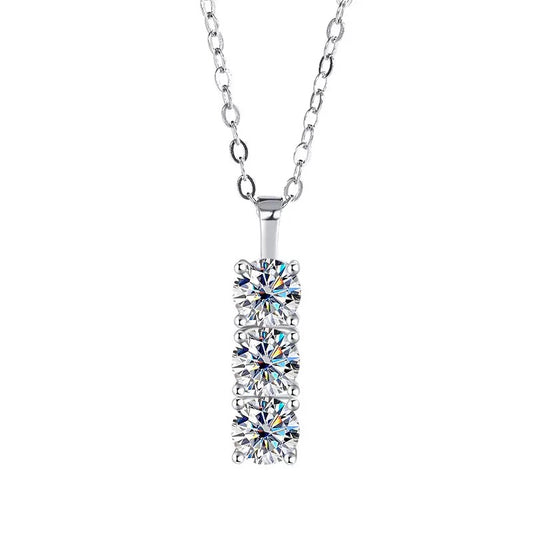 Triple Moissanite Necklace