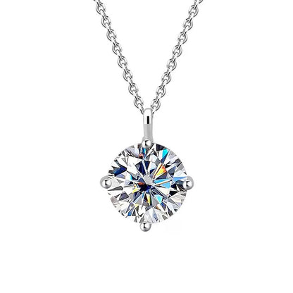 Four-Prong Moissanite Necklace