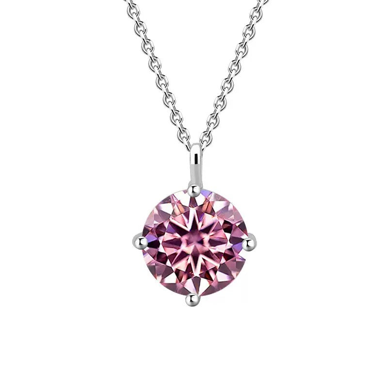Four-Prong Moissanite Necklace