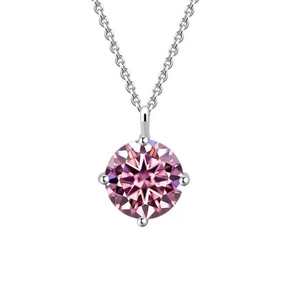 Four-Prong Moissanite Necklace