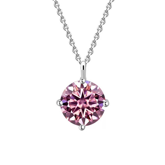 Four-Prong Moissanite Necklace