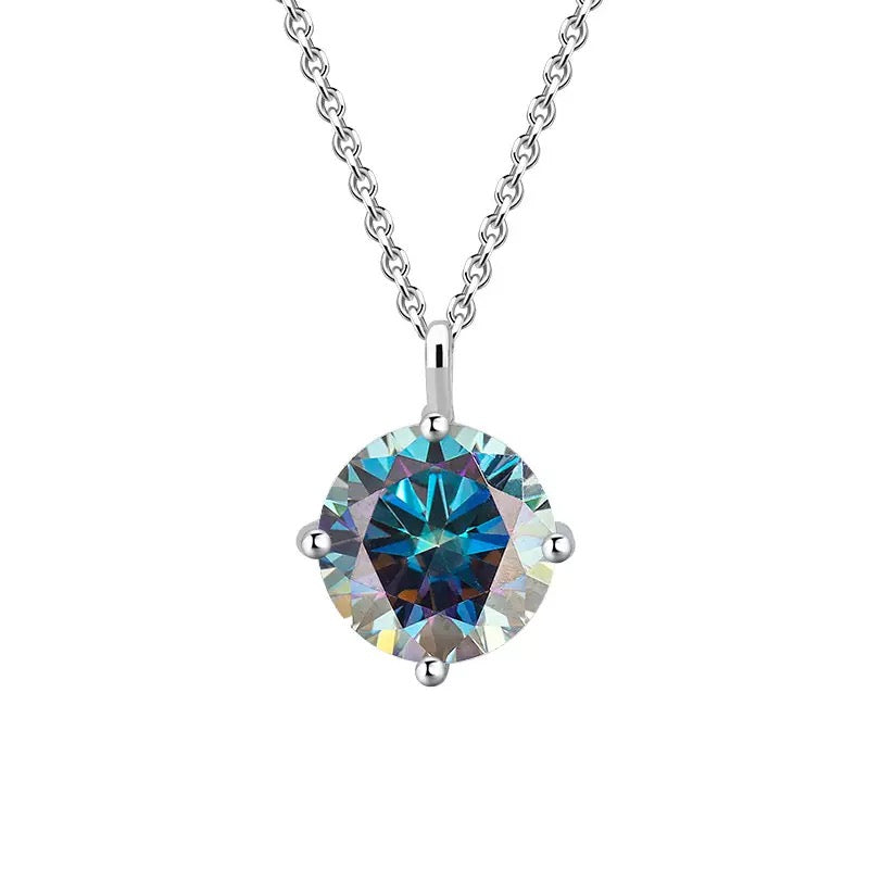 Four-Prong Moissanite Necklace