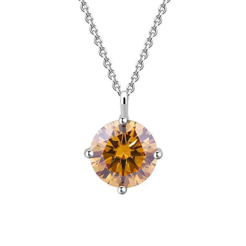 Four-Prong Moissanite Necklace