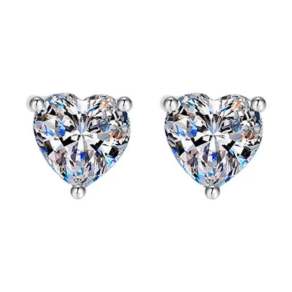 Heart Moissanite Earrings