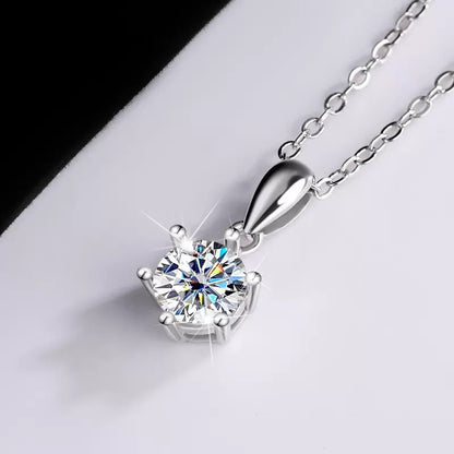 Six-Prong Moissanite Necklace