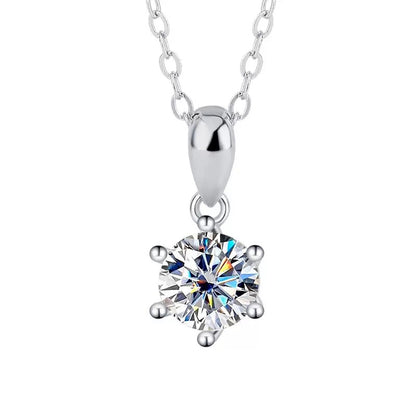 Six-Prong Moissanite Necklace