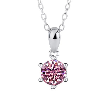 Six-Prong Moissanite Necklace