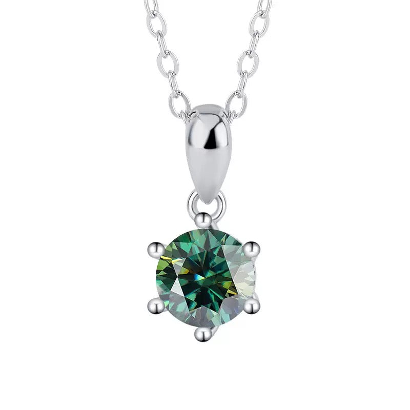 Six-Prong Moissanite Necklace