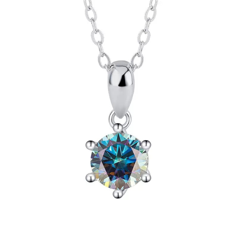 Six-Prong Moissanite Necklace
