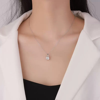 Princess Moissanite Necklace