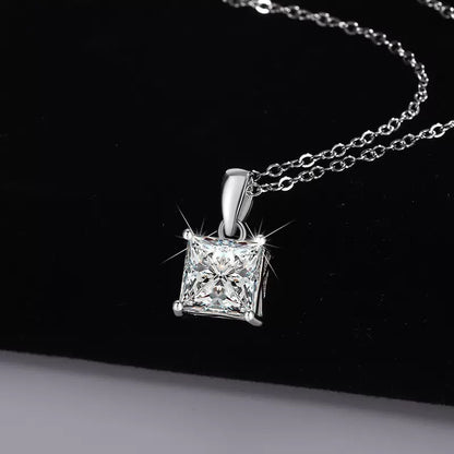 Princess Moissanite Necklace