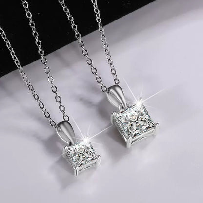 Princess Moissanite Necklace
