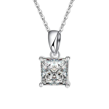 Princess Moissanite Necklace