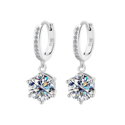 Solitaire Moissanite Earrings