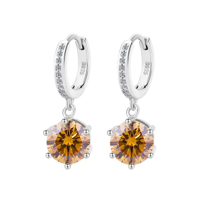Solitaire Moissanite Earrings