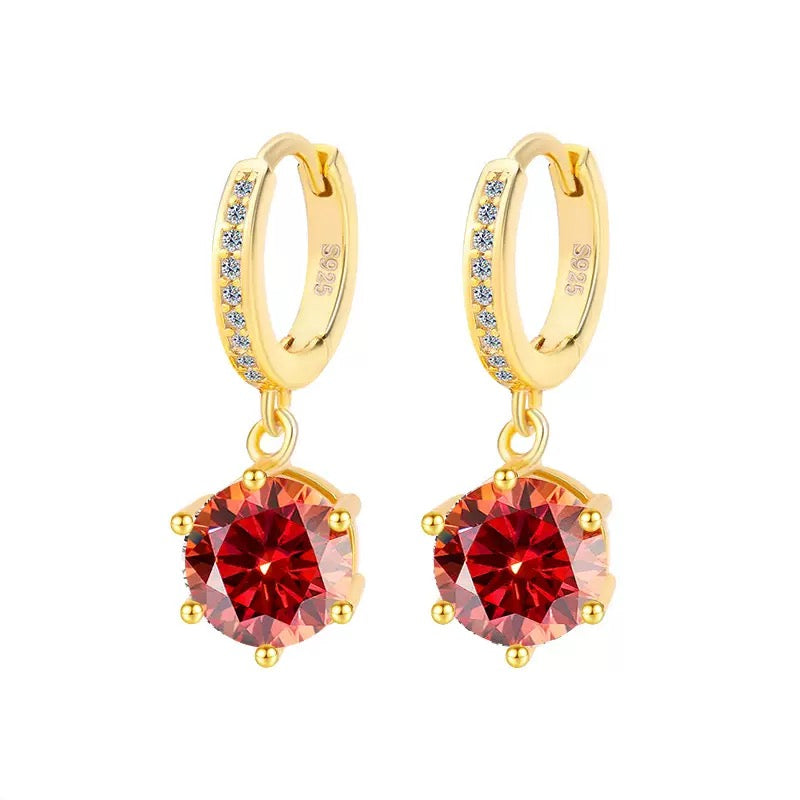 Solitaire Moissanite Earrings