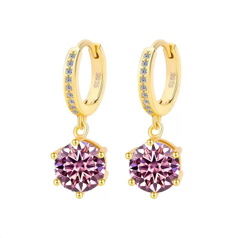 Solitaire Moissanite Earrings