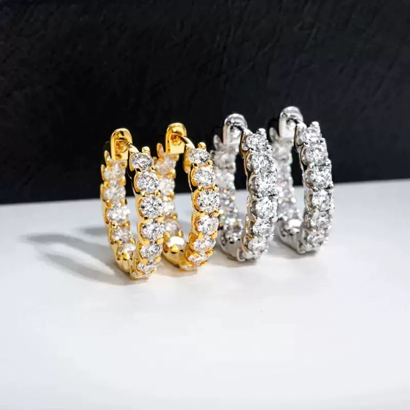 Huggie Moissanite Earrings