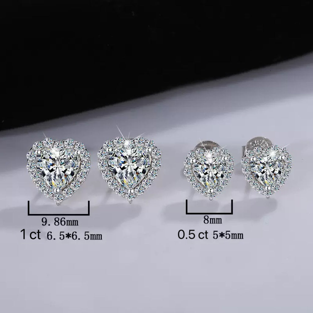 Dazzling Heart Earrings