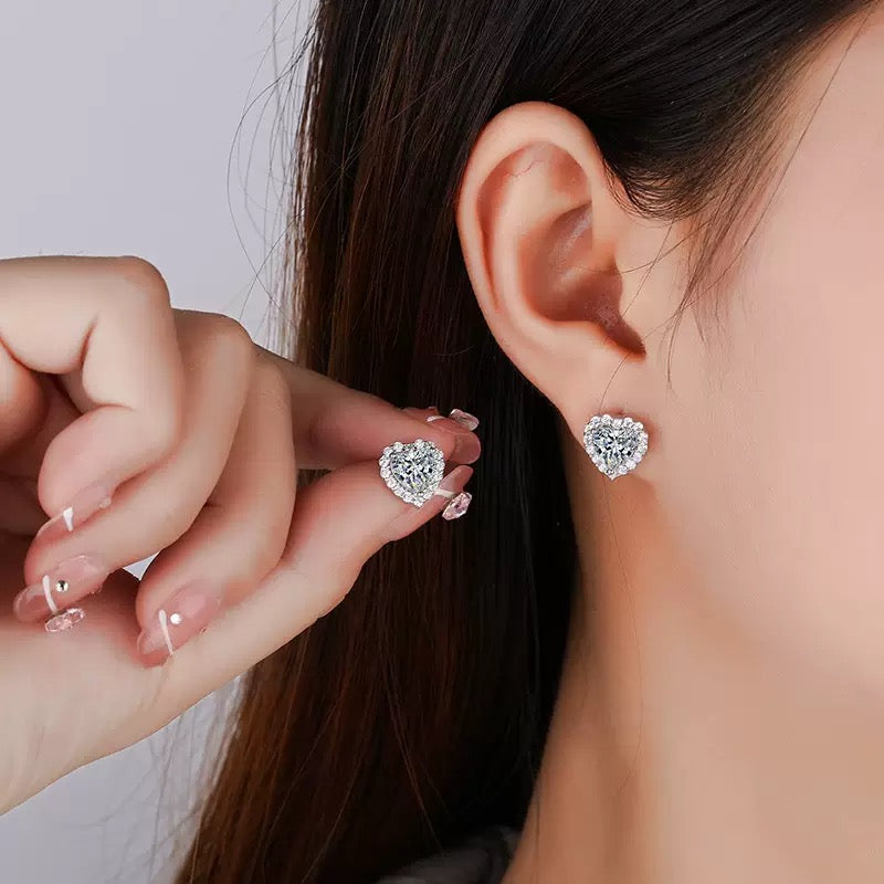 Dazzling Heart Earrings