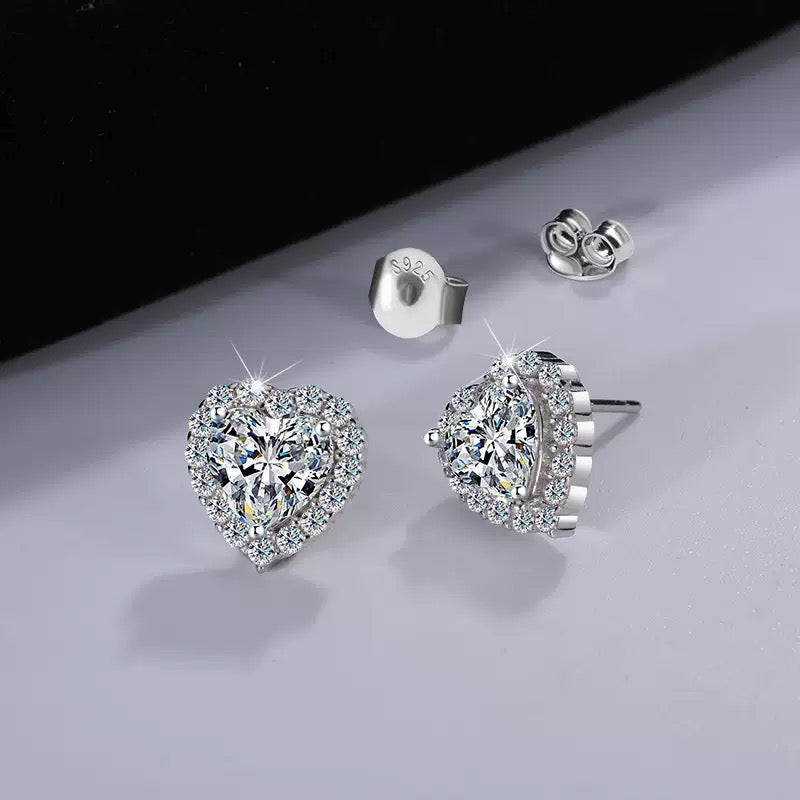 Dazzling Heart Earrings
