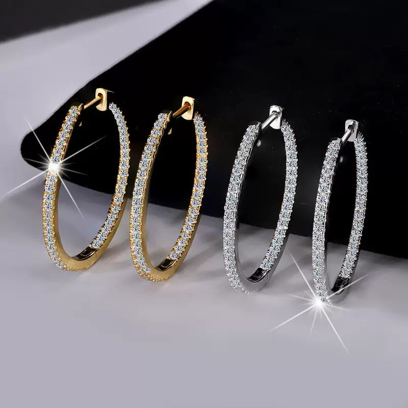 Hoop Moissanite Earrings
