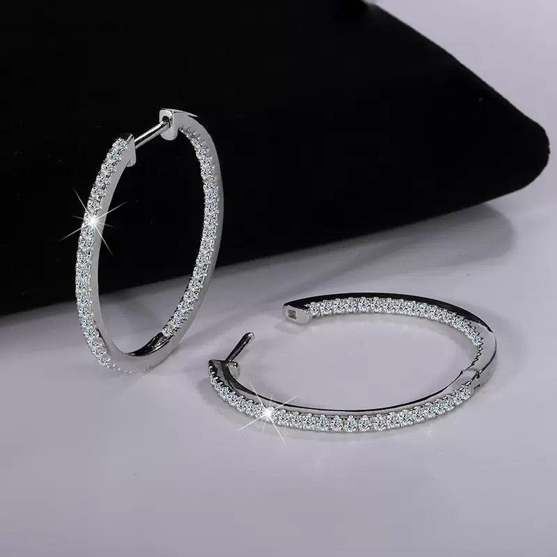 Hoop Moissanite Earrings