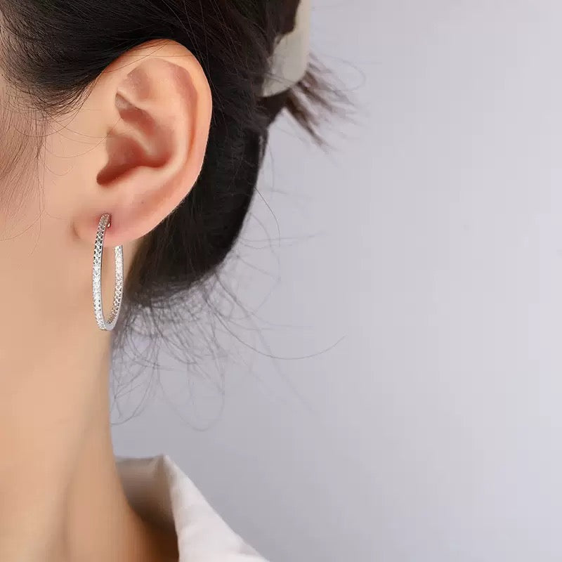 Hoop Moissanite Earrings